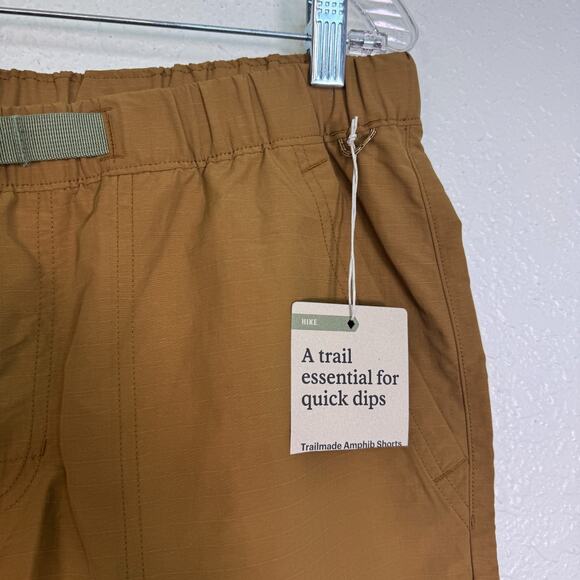 REI Trailmade Amphib Shorts Mens Medium Belted Ripstop Hiking Swim UPF 50 NEW - Picture 4 of 10